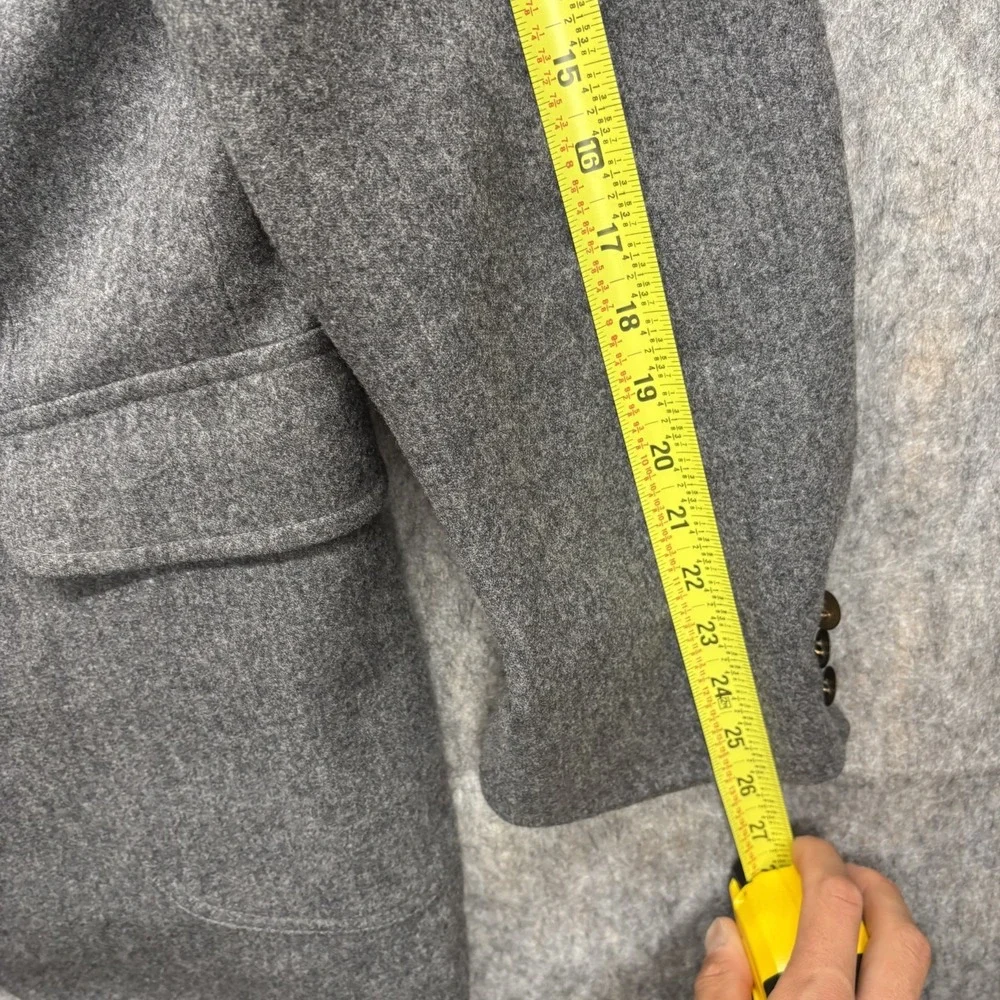 Vintage Pendleton Virgin Wool Blazer Men's 44 Long‎ Gray Preppy Academic 90s USA